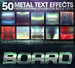 新版50个金属质感的PS图层样式（第五分卷）：New 50 Metal Text Effects 5 of 5